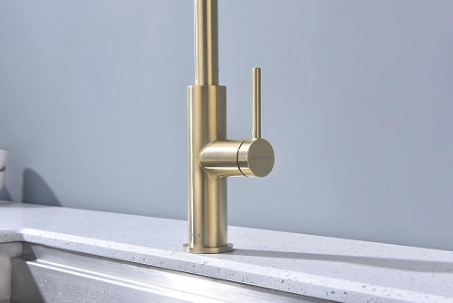 Смеситель для кухни Paulmark SENSO светлое золото Se215180-LG Смеситель для кухни Paulmark SENSO светлое золото Se215180-LG