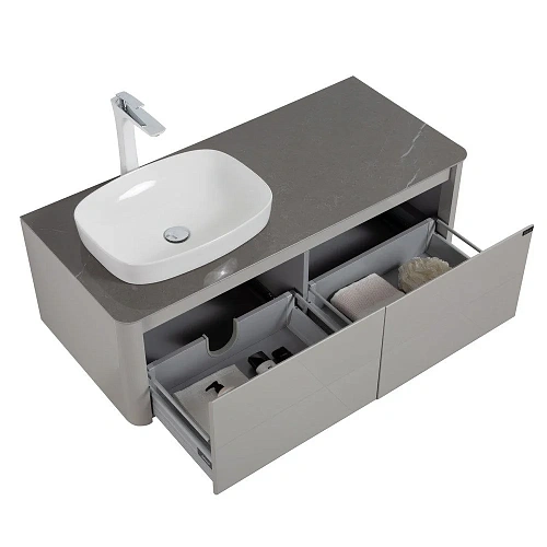 Тумба с раковиной Black&White U915.1200L Blum металлический ящик, керамогранит / раковина (1200x545x 9151200L Тумба с раковиной Black&White U915.1200L Blum металлический ящик, керамогранит / раковина (1200x545x 9151200L