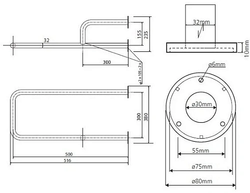 Поручень Bemeta HELP program 301122111 Поручень Bemeta HELP program 301122111