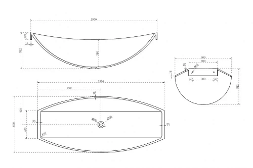 Ванна отдельностоящая ABBER AT9704Rubin 180x80 универсальная, красная полиэфирная смола Ванна отдельностоящая ABBER AT9704Rubin 180x80 универсальная, красная полиэфирная смола