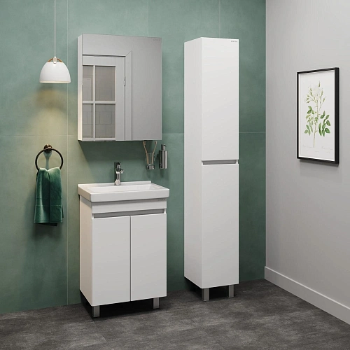 Тумба под раковину Onika Милтон Квадро 55 см 105561 напольная, белая (дляВизит 55) Тумба под раковину Onika Милтон Квадро 55 см 105561 напольная, белая (дляВизит 55)