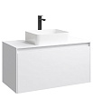 Корпус тумбы под раковину подвесной, 100 см без фасадов AQWELLA Mobi MOB0110W цвет белый Корпус тумбы под раковину подвесной, 100 см без фасадов AQWELLA Mobi MOB0110W цвет белый