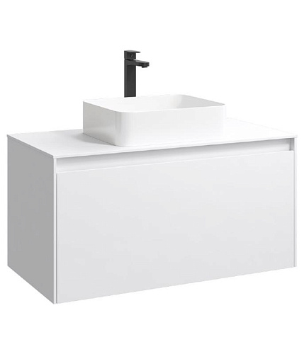 Корпус тумбы под раковину подвесной, 100 см без фасадов AQWELLA Mobi MOB0110W цвет белый Корпус тумбы под раковину подвесной, 100 см без фасадов AQWELLA Mobi MOB0110W цвет белый