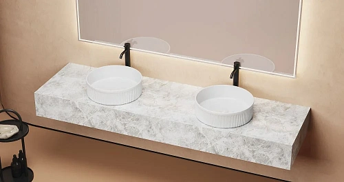 Раковина ABBER Bequem AC2114 накладная, белая Раковина ABBER Bequem AC2114 накладная, белая