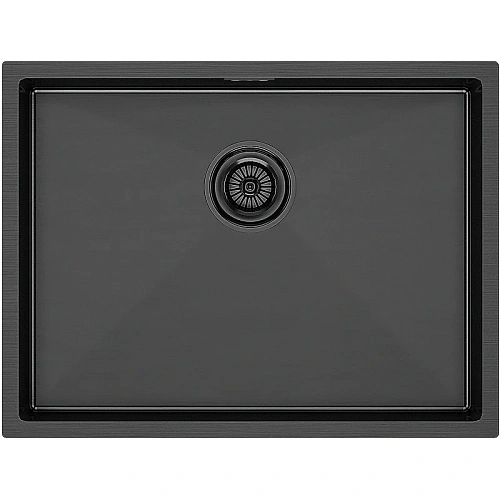 Кухонная мойка Paulmark NEXT 58 UNI, PM215844-GM, вороненая сталь, 580х440мм 1,2мм Кухонная мойка Paulmark NEXT 58 UNI, PM215844-GM, вороненая сталь, 580х440мм 1,2мм