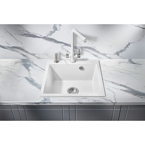 Кухонная мойка Milacio Murcia 51 Cuarzo (MC.77022), белый Кухонная мойка Milacio Murcia 51 Cuarzo (MC.77022), белый