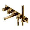 Картинка анонса товара «смеситель для ванны omnires contour ct8037/1glb (брашированное золото) скрытого монтажа»