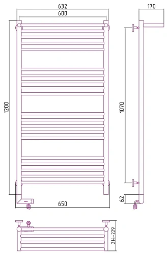 Полотенцесушитель электрический Сунержа Богема с полкой 2.0 1200х600 МЭМ левый 31-5206-1260 Матовый Полотенцесушитель электрический Сунержа Богема с полкой 2.0 1200х600 МЭМ левый 31-5206-1260 Матовый
