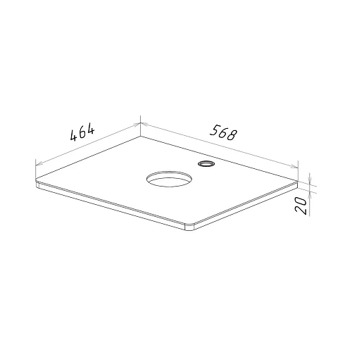 Столешница Lemark MIANO 60 см из стекла, белый LM06M60S Столешница Lemark MIANO 60 см из стекла, белый LM06M60S