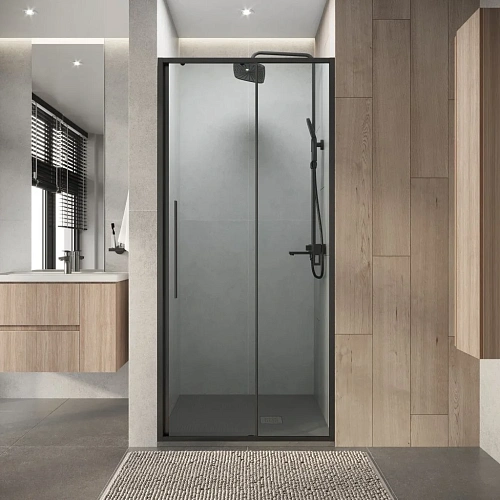 Душевая дверь Niagara Nova NG-34-10AGR (100х195) раздвижная, графит, стекло прозрачное Душевая дверь Niagara Nova NG-34-10AGR (100х195) раздвижная, графит, стекло прозрачное