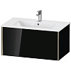 Картинка анонса товара «тумба под раковину duravit xviu xv40260b140 подвесная 81 см черный глянцевый»