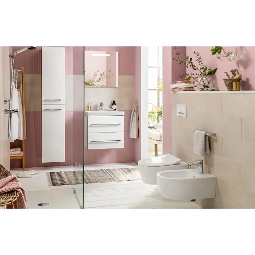 Биде подвесное Villeroy & Boch Avento альпийский белый CeramicPlus 540500R1 Биде подвесное Villeroy & Boch Avento альпийский белый CeramicPlus 540500R1
