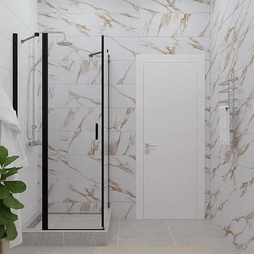 Душевой уголок DIWO Сочи 90х90 профиль черный матовый 570972 Душевой уголок DIWO Сочи 90х90 профиль черный матовый 570972