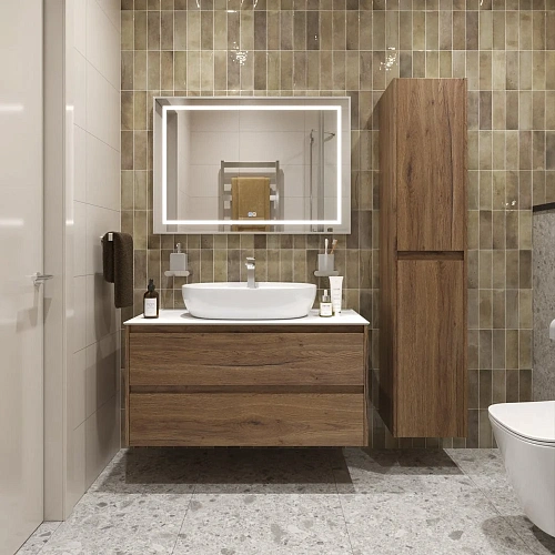 Тумба со столешницей и раковиной BelBagno KRAFT 100 kraft100rt-kepbo-1346-set подвесная KRAFT100RT-KEPBO-1346-SET Тумба со столешницей и раковиной BelBagno KRAFT 100 kraft100rt-kepbo-1346-set подвесная KRAFT100RT-KEPBO-1346-SET