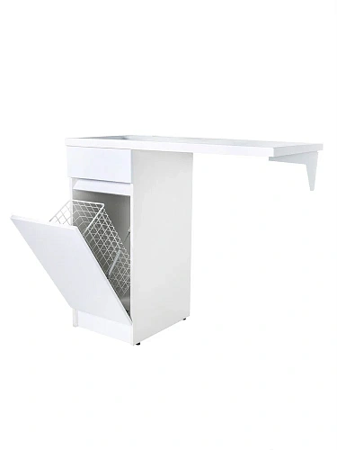 Тумба с раковиной Orange Sistema STK-40TUW+RAL напольная, левая 100 см под стиральную машину, белый Тумба с раковиной Orange Sistema STK-40TUW+RAL напольная, левая 100 см под стиральную машину, белый