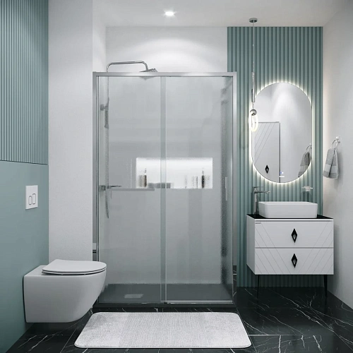 Боковая стенка GROSSMAN Style 200.K33.05.90.10.02 (90x195) хром, стекло шиншилла Боковая стенка GROSSMAN Style 200.K33.05.90.10.02 (90x195) хром, стекло шиншилла