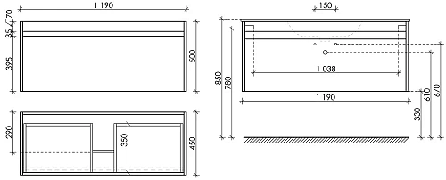 Тумба под раковину Sancos Smart SM120-1E дуб бардолино/белый Тумба под раковину Sancos Smart SM120-1E дуб бардолино/белый