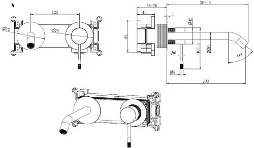 Смеситель для раковины Allen Brau Priority 4.0 5.31C03-MG (с внутренней частью) графит брашированный Смеситель для раковины Allen Brau Priority 4.0 5.31C03-MG (с внутренней частью) графит брашированный