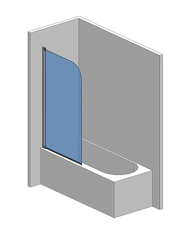 Шторка на ванну AQUAme AQM2851 800x1400мм стекло 6мм, цвет профиля хром Шторка на ванну AQUAme AQM2851 800x1400мм стекло 6мм, цвет профиля хром