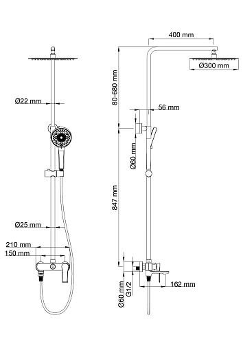 Душевая система Wonzon & Woghand брашированное золото (WW-88047079-BG) Душевая система Wonzon & Woghand брашированное золото (WW-88047079-BG)