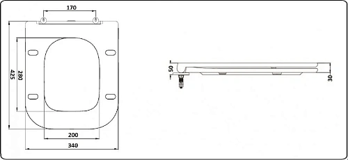 Унитаз напольный CeramaLux 2171 с сиденьем Унитаз напольный CeramaLux 2171 с сиденьем