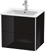 Картинка анонса товара «тумба под раковину duravit xsquare xs417104040 подвесная 61 см черный глянцевый»