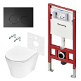 Комплект инсталляции TECE TECEspring Base K401104WCK с клавишей смыва, черн. матовый и унитазом модель K Комплект инсталляции TECE TECEspring Base K401104WCK с клавишей смыва, черн. матовый и унитазом модель K
