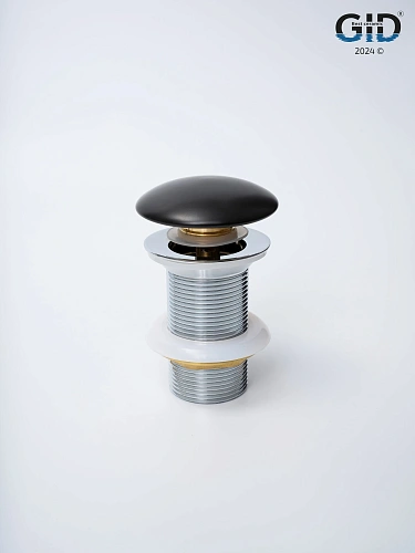 Донный клапан Gid без перелива Blm100 74402K черный матовый 7x7x10 Донный клапан Gid без перелива Blm100 74402K черный матовый 7x7x10