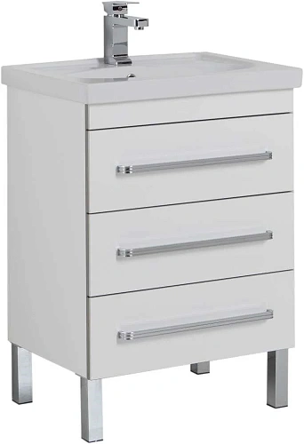 Комплект мебели Aquanet Сиена 60 белый (напольный 3 ящика) 00196495 Комплект мебели Aquanet Сиена 60 белый (напольный 3 ящика) 00196495