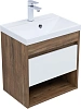 Тумба с раковиной Aquanet Тренд 50 00345808 дуб рустикальный/белый сатин