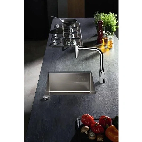 Кухонная мойка hansgrohe S71 S711-F450, нержавеющая сталь 43301800 Кухонная мойка hansgrohe S71 S711-F450, нержавеющая сталь 43301800