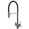 Картинка анонса товара «смеситель для кухни abber wasser kreis af81141ng с подключением фильтра и выдвижной лейкой, никель»