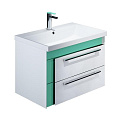 Тумба с раковиной IDDIS Color Plus 60 подвесная белая/мятная (COL60M0i95K) Тумба с раковиной IDDIS Color Plus 60 подвесная белая/мятная (COL60M0i95K)