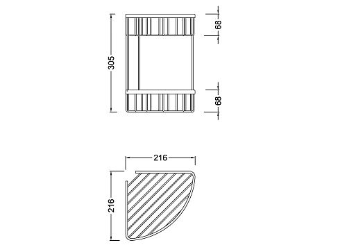 Полка Timo Saona 13082/03 угловая двойная черный Полка Timo Saona 13082/03 угловая двойная черный