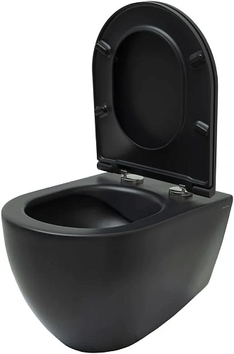 Унитаз подвесной Allen Brau Reality 4.32006.31 с крышкой, черный матовый Унитаз подвесной Allen Brau Reality 4.32006.31 с крышкой, черный матовый
