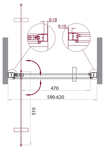 Душевая дверь BelBagno MARMI-B-1-60-C-Cr Душевая дверь BelBagno MARMI-B-1-60-C-Cr
