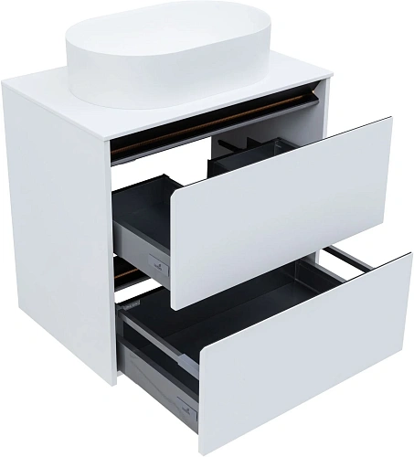 Тумба под раковину Allen Brau Activity 70 1.34003.WM белый матовый/черный брашированный Тумба под раковину Allen Brau Activity 70 1.34003.WM белый матовый/черный брашированный