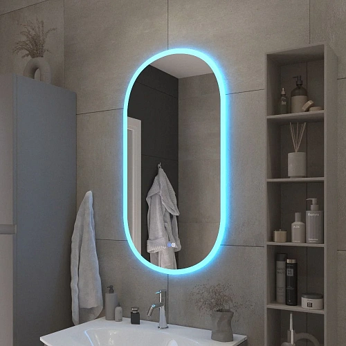 Зеркало CEZARES ELLISSE с подсветкой RGB и сенсорным выключателем CZR-SPC-ELS-500-950-RGB-TCH 500x950 Зеркало CEZARES ELLISSE с подсветкой RGB и сенсорным выключателем CZR-SPC-ELS-500-950-RGB-TCH 500x950