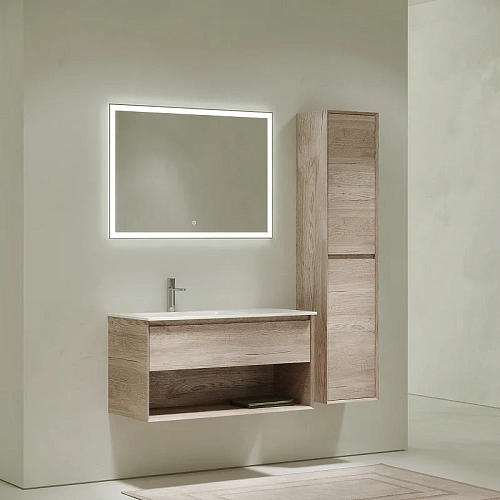 Тумба под раковину Sancos Marmi 1.0 MR1.0100LEG левая, 995х445х520, дуб галифакс натуральный, подвесная Тумба под раковину Sancos Marmi 1.0 MR1.0100LEG левая, 995х445х520, дуб галифакс натуральный, подвесная