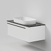 Тумба под раковину La Fenice Elba Bianco 100 NFNC-01-ELB-B-100-3-GB белая матовая с белой столешницей