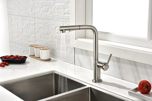 Смеситель для кухни Paulmark NEO брашированная сталь Ne214419-BS Смеситель для кухни Paulmark NEO брашированная сталь Ne214419-BS