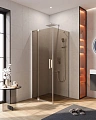 Душевой уголок CEZARES SLIDER-AH-1-80-70/80-BR-Cr 70-80x80см стекло тонированное (бронза), профиль хром Душевой уголок CEZARES SLIDER-AH-1-80-70/80-BR-Cr 70-80x80см стекло тонированное (бронза), профиль хром
