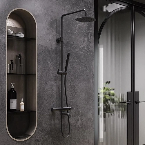 Душевая система Damixa Scandinavian Pure 936740300 черный Душевая система Damixa Scandinavian Pure 936740300 черный