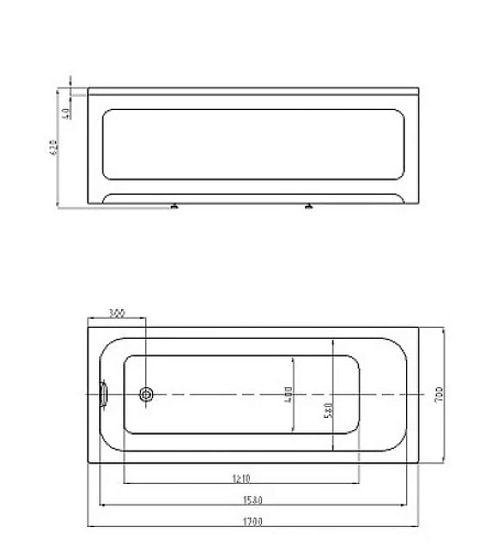 Акриловая ванна Aquatek Мия прямоугольная 170x70см MIY170-0000004 Акриловая ванна Aquatek Мия прямоугольная 170x70см MIY170-0000004
