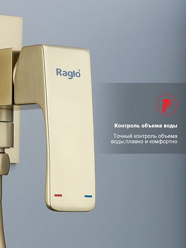 Гигиенический душ Raglo R02.54.03 встраиваемый, сатин золотой Гигиенический душ Raglo R02.54.03 встраиваемый, сатин золотой