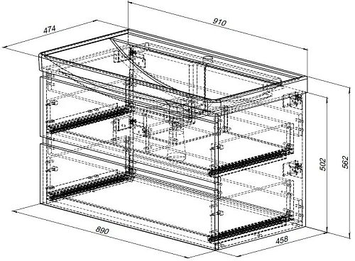 Тумба с раковиной Aquanet Вега 2.0 90 00344753 бежевый Тумба с раковиной Aquanet Вега 2.0 90 00344753 бежевый