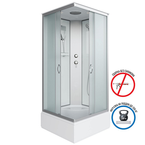 Душевая кабина Niagara Classic NG-1108-14 (900х900х2150) средний поддон (26см) стекло матовое с полкой тонированное 11081424 Душевая кабина Niagara Classic NG-1108-14 (900х900х2150) средний поддон (26см) стекло матовое с полкой тонированное 11081424