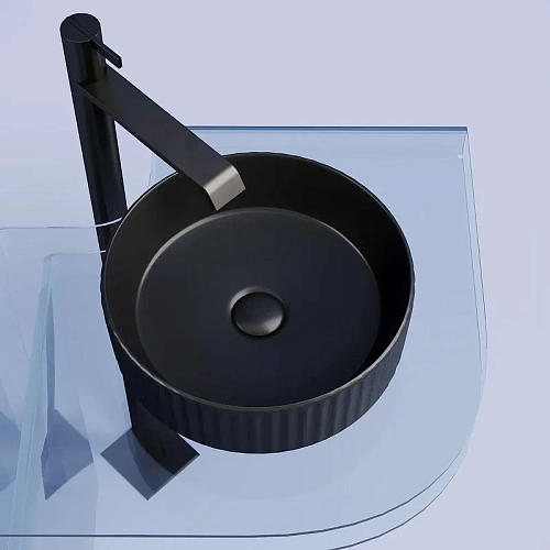 Раковина Ceramica Nova ELEMENT CN6057MB черный матовый накладная Раковина Ceramica Nova ELEMENT CN6057MB черный матовый накладная