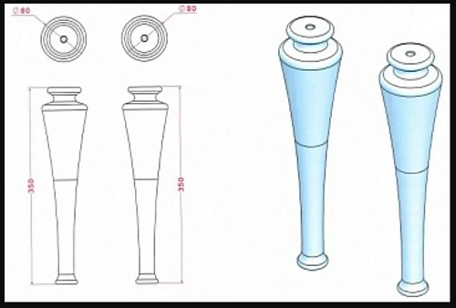 Ножки для мебели CEZARES 40339 Ножки для мебели CEZARES 40339