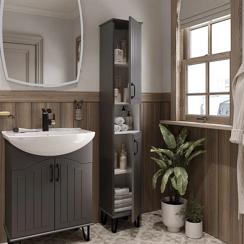 Шкаф-пенал DIWO Сочи 30, антрацит 572781 Шкаф-пенал DIWO Сочи 30, антрацит 572781